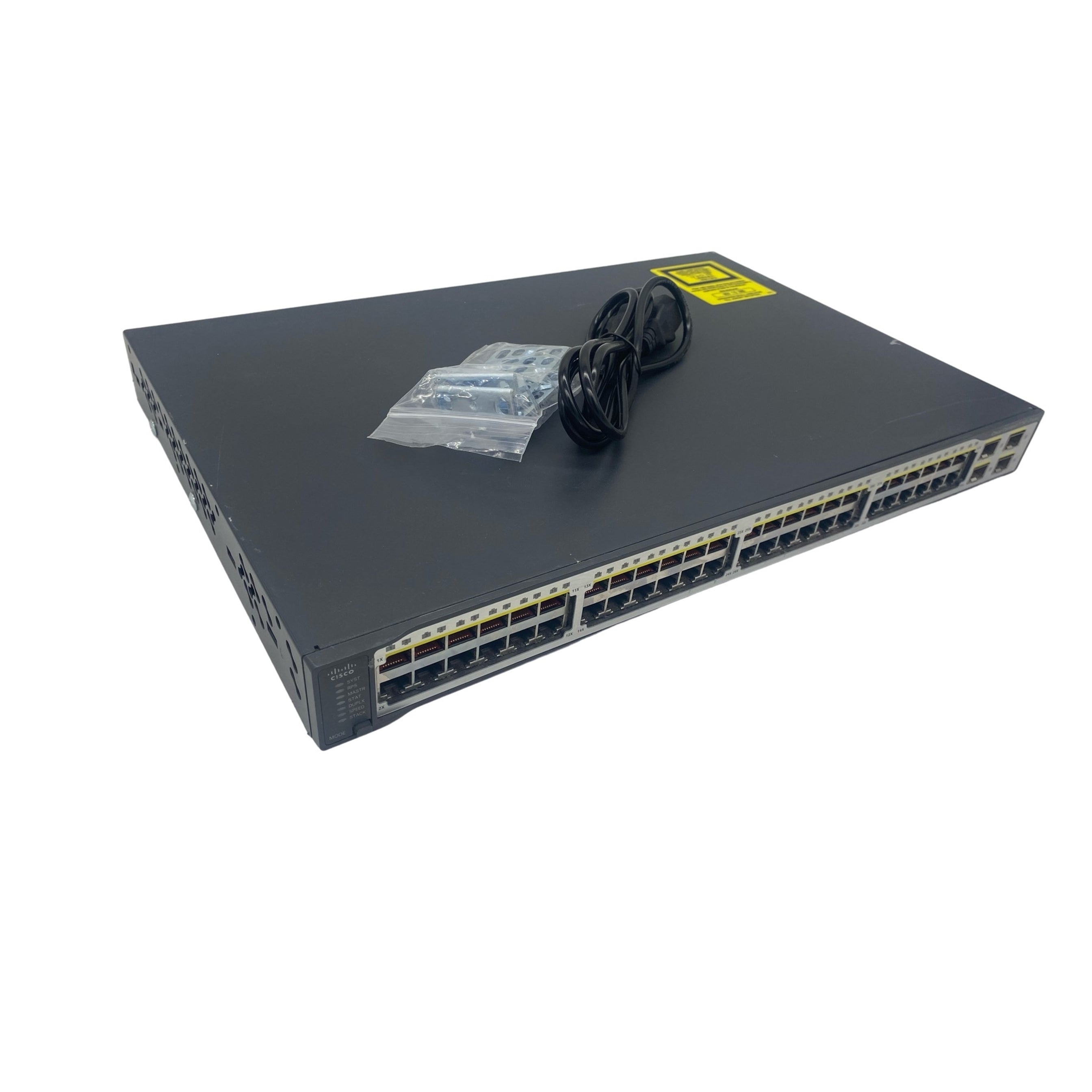 Cisco WS-C3750V2-48TS-S 48-Port 100Mbps RJ45 1U Specialty Switch, Grey (Used - Good)