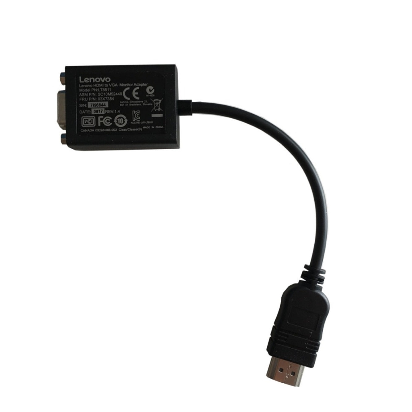 Lenovo Thinkpad HDMI To VGA Adapter Cable, Black (Used - Good)