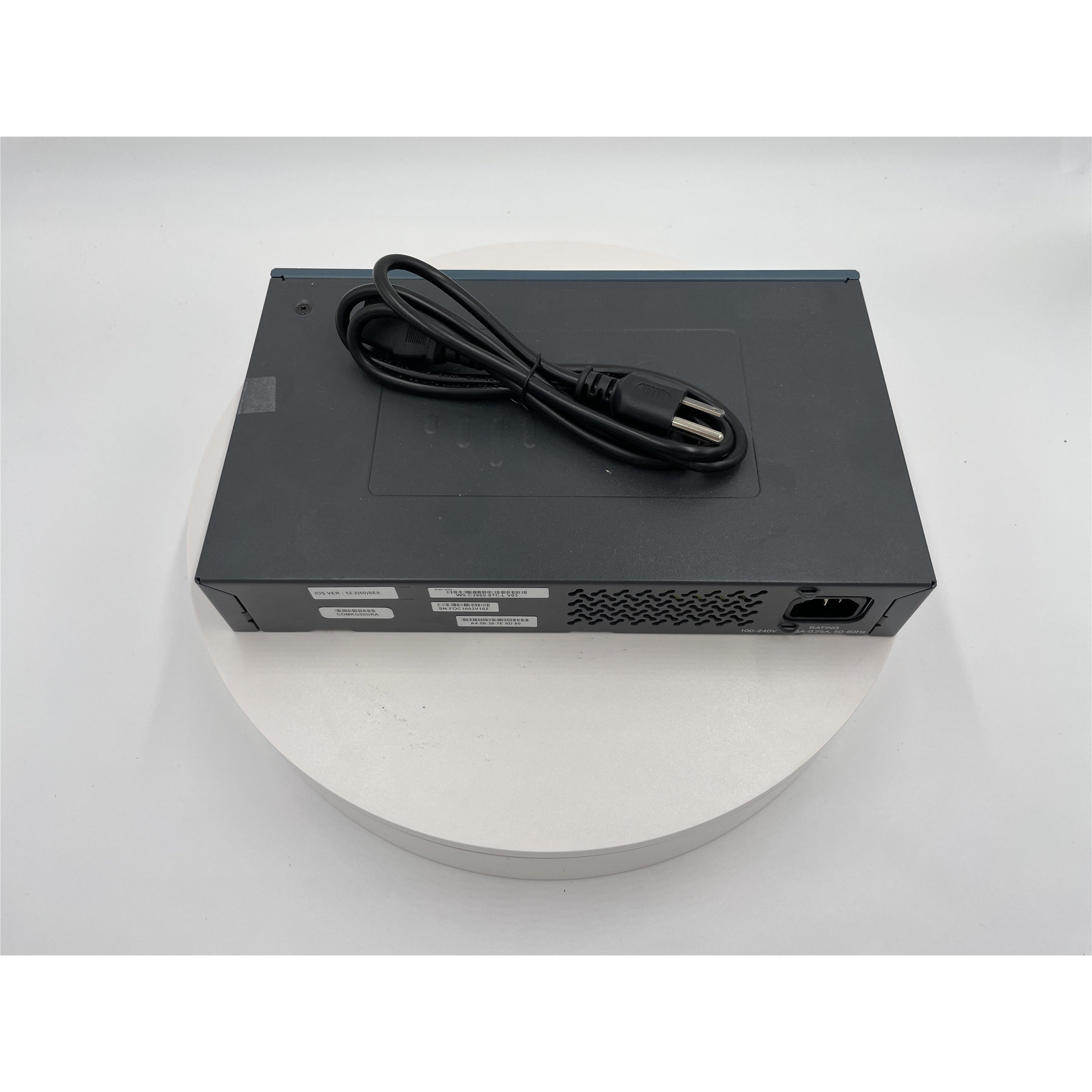 Cisco WS-C2960-8TC-L 8-Port 100Mbps RJ45 1U Specialty Switch, Grey (Certified Refurbished)