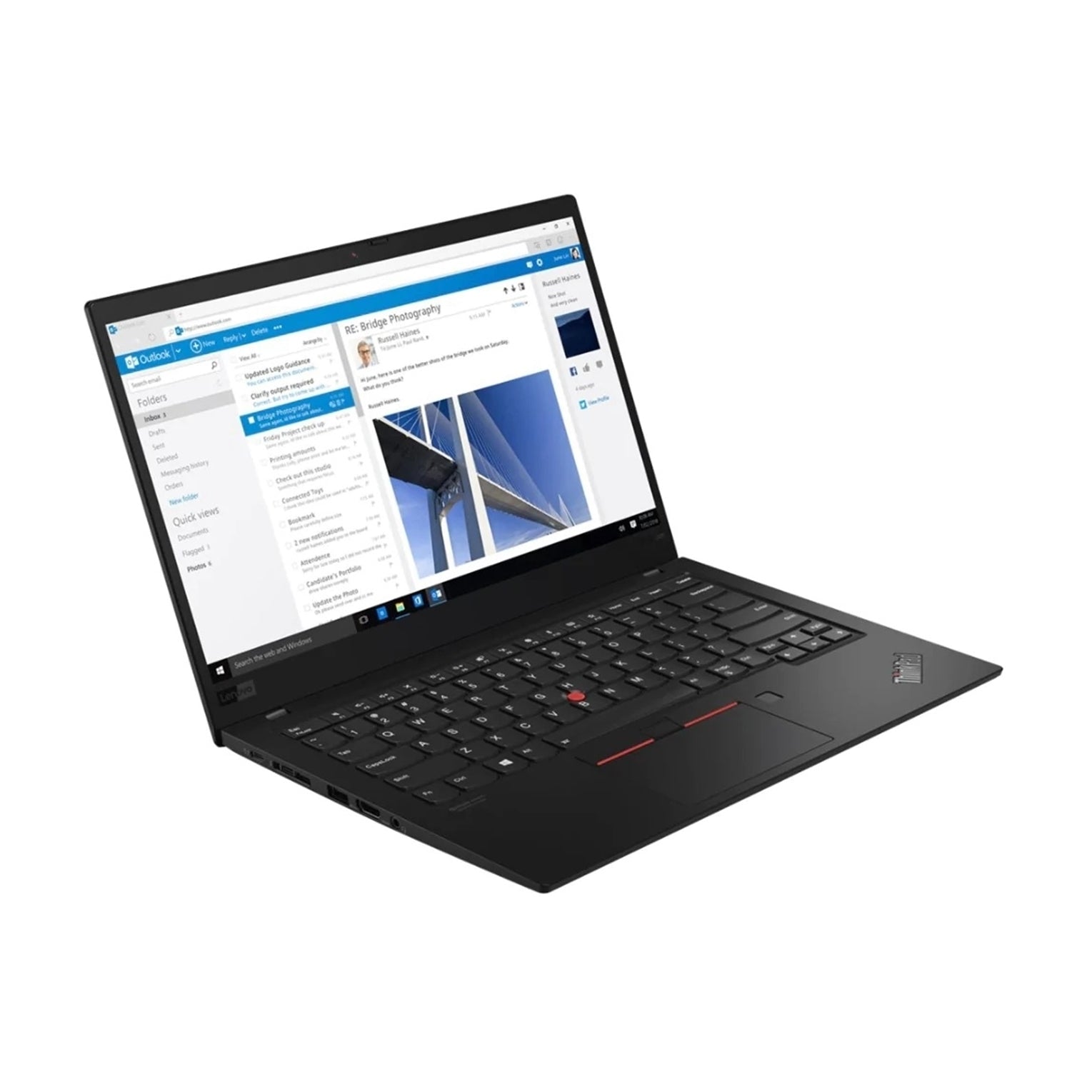 Lenovo ThinkPad X1 Carbon 7th Gen 14" Touch 16GB 512GB SSD Core™ i7-8665U 1.9GHz NO OS, Black (Used - Good)