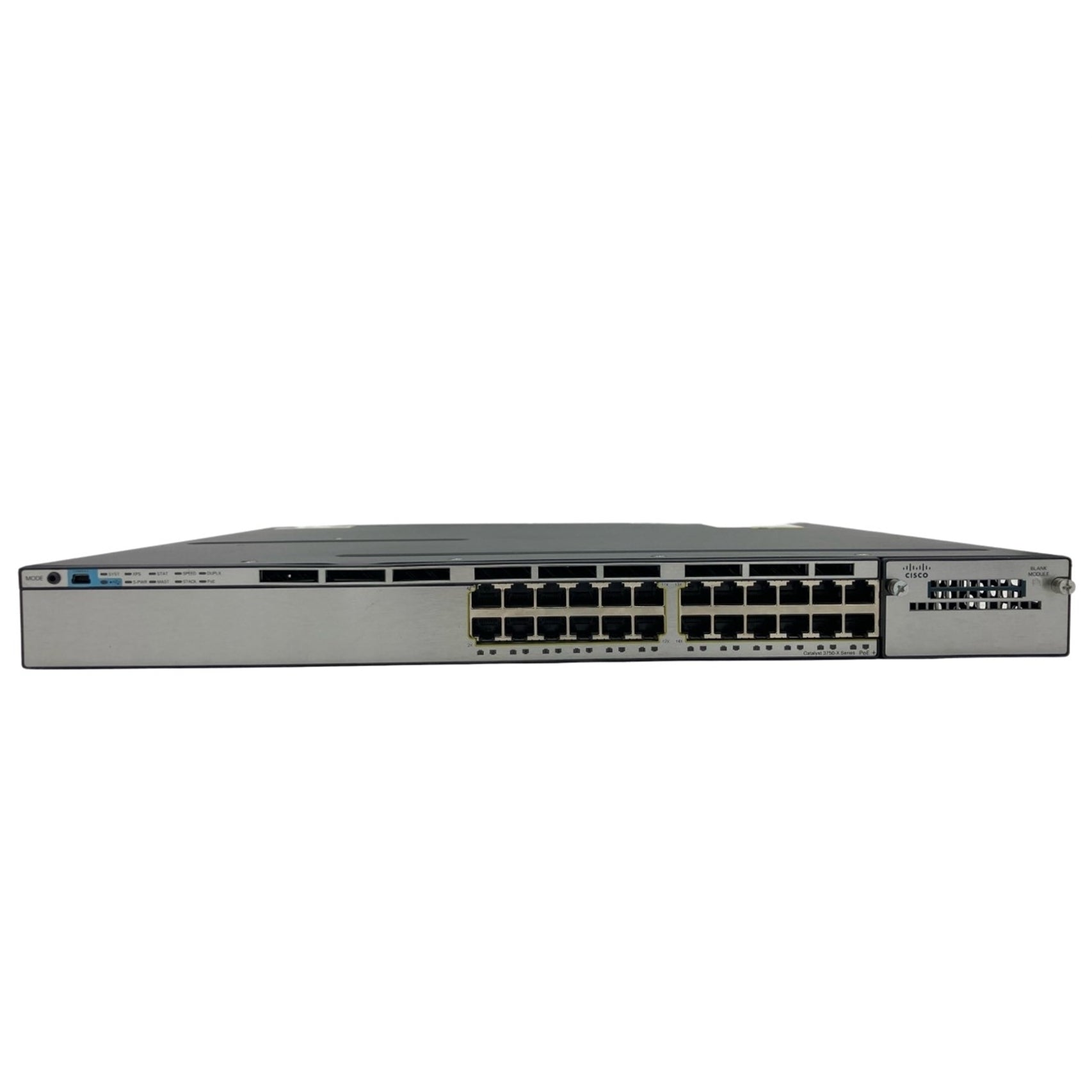 Cisco WS-C3750X-24P-L 24-Port 100Mbps RJ45 1U Switch, Grey (Refurbished)