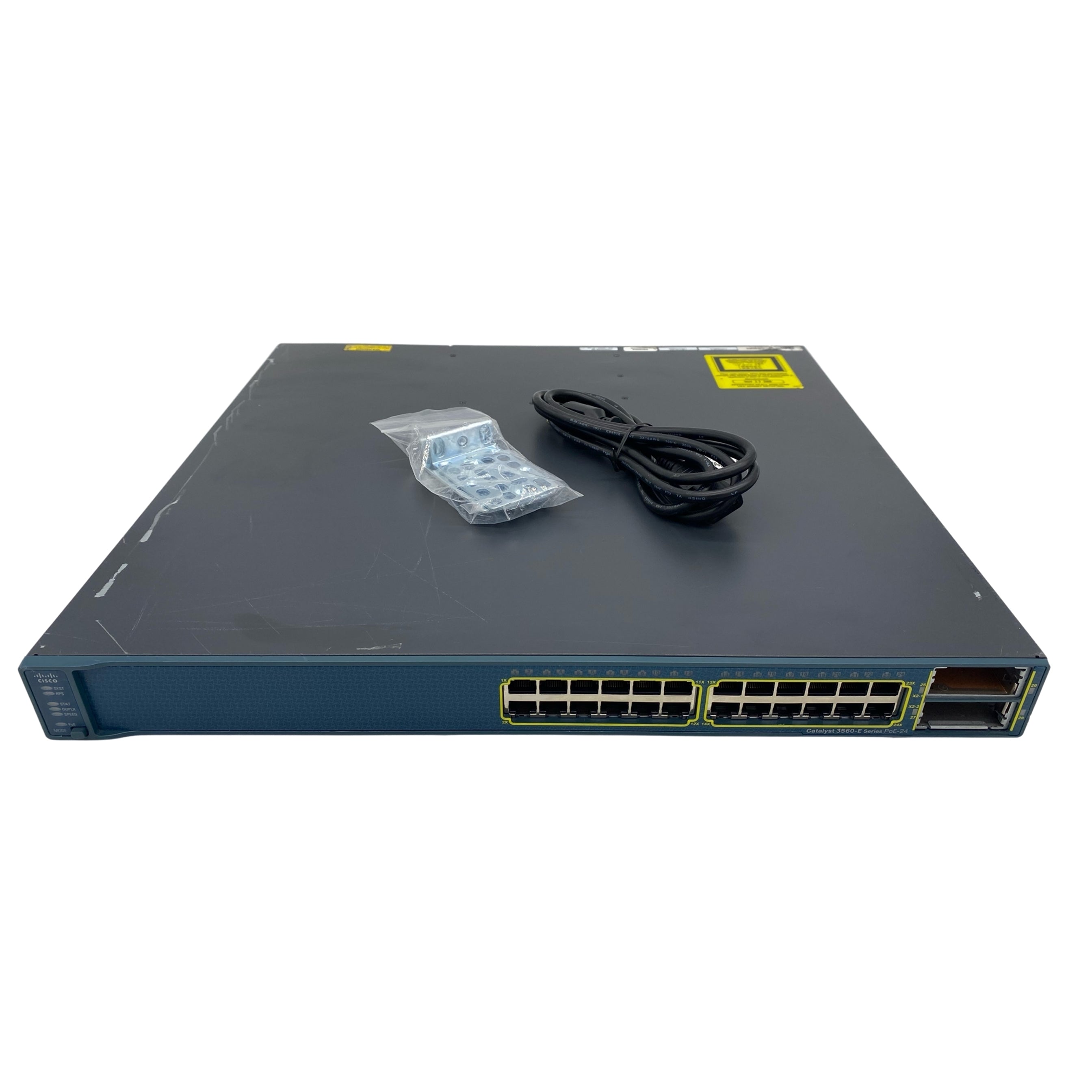 Cisco WS-C3560E-24PD-S 24-Port 100Mbps RJ45 1U Specialty Switch, Grey (Used - Good)