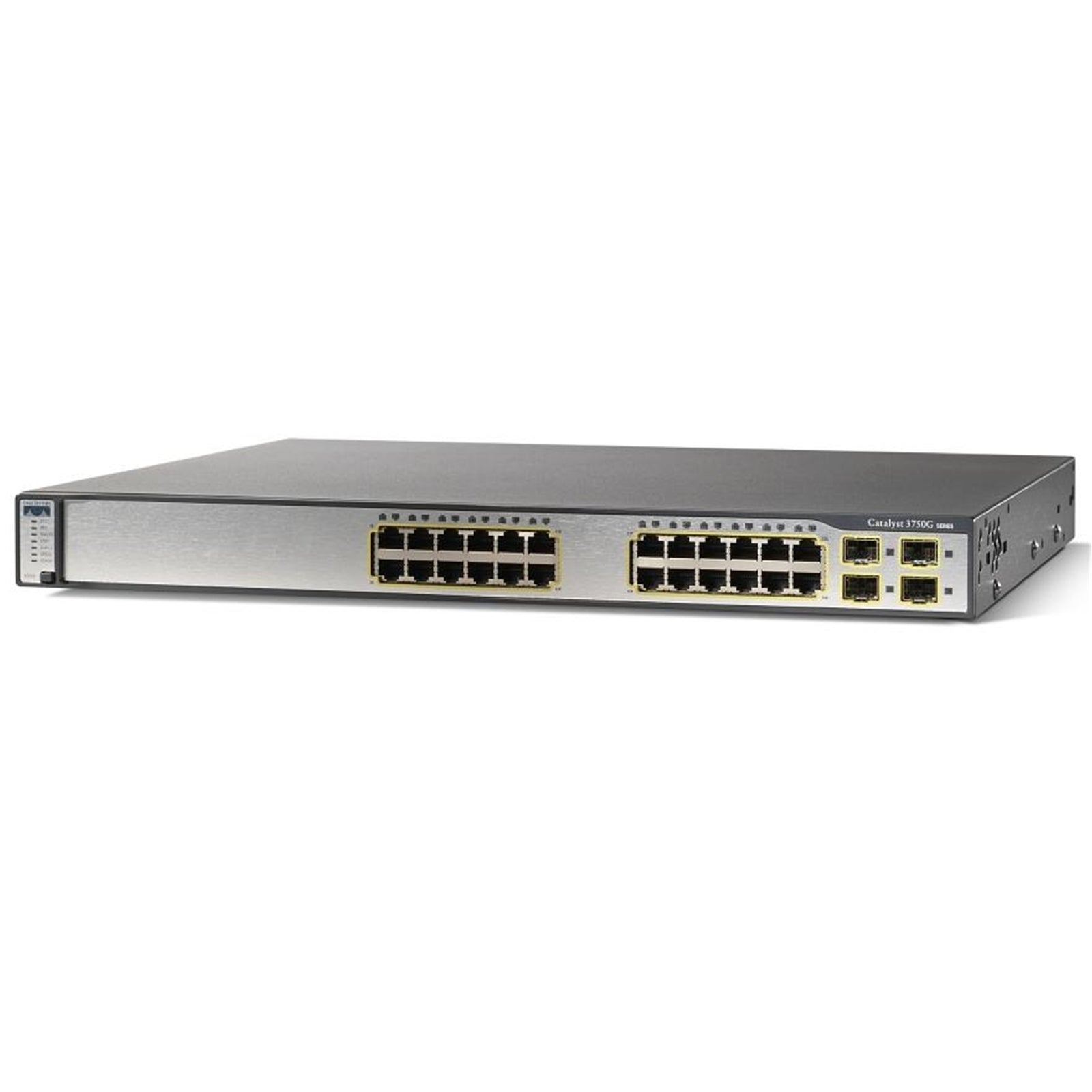 Cisco WS-C3750G-24TS-E1U 24-Port 100Mbps RJ45 1U Switch, Grey (Scratch and Dent)