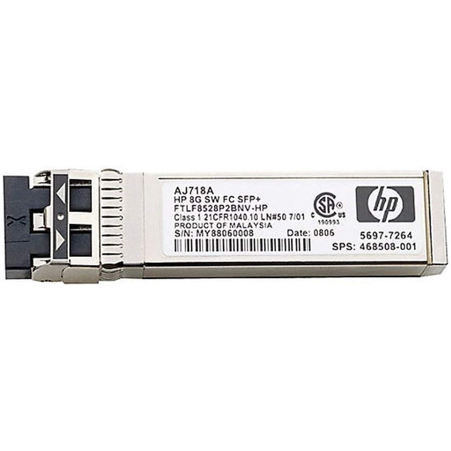 HP AJ718A STORAGEWORKS FC-8GB SFF TRANSCEIVER (Certified Refurbished)