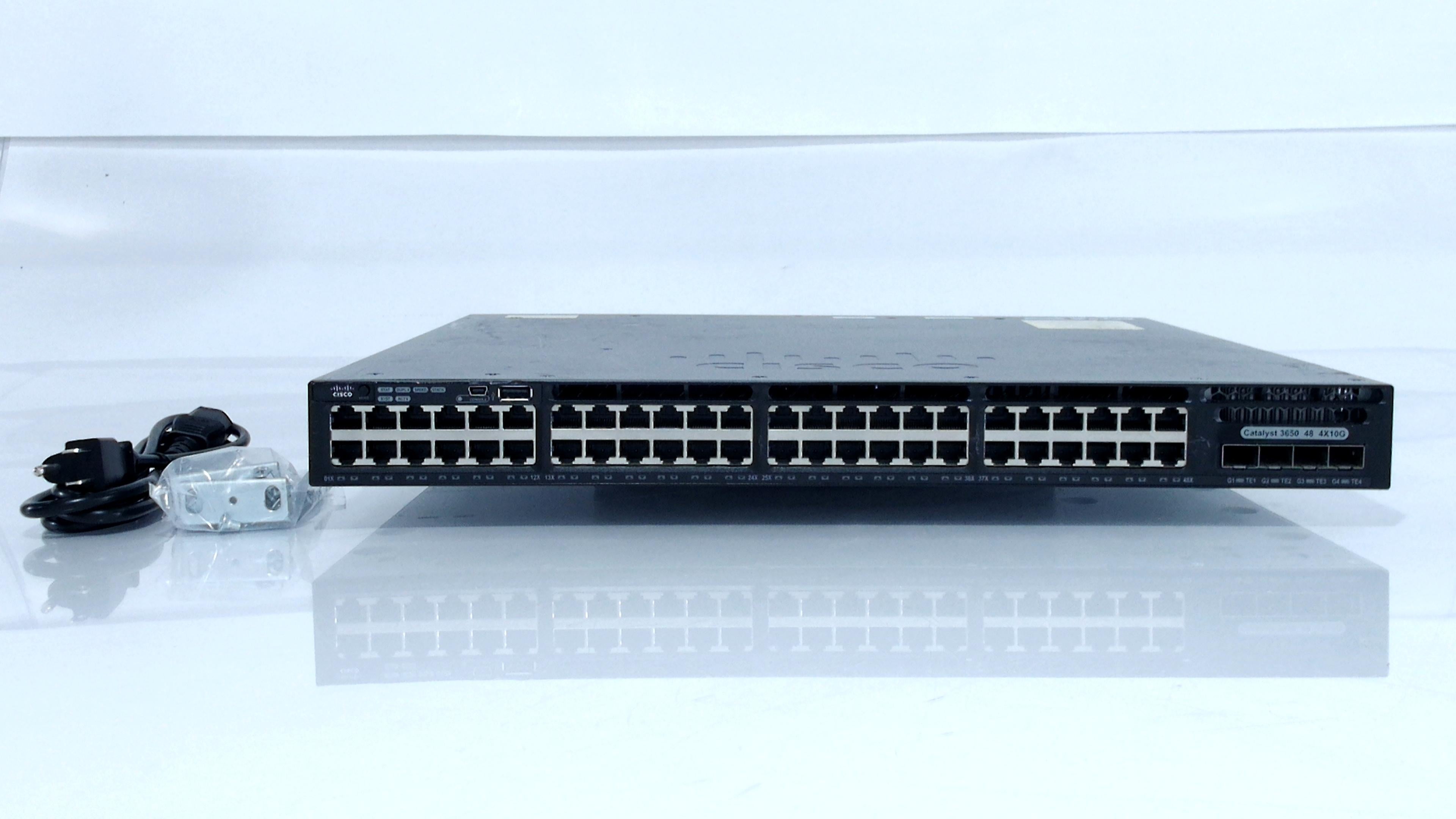 CISCO WS-C3650-48TQ-S Catalyst 3650 48 Port Data 4x10G Uplink IP Base (Refurbished)