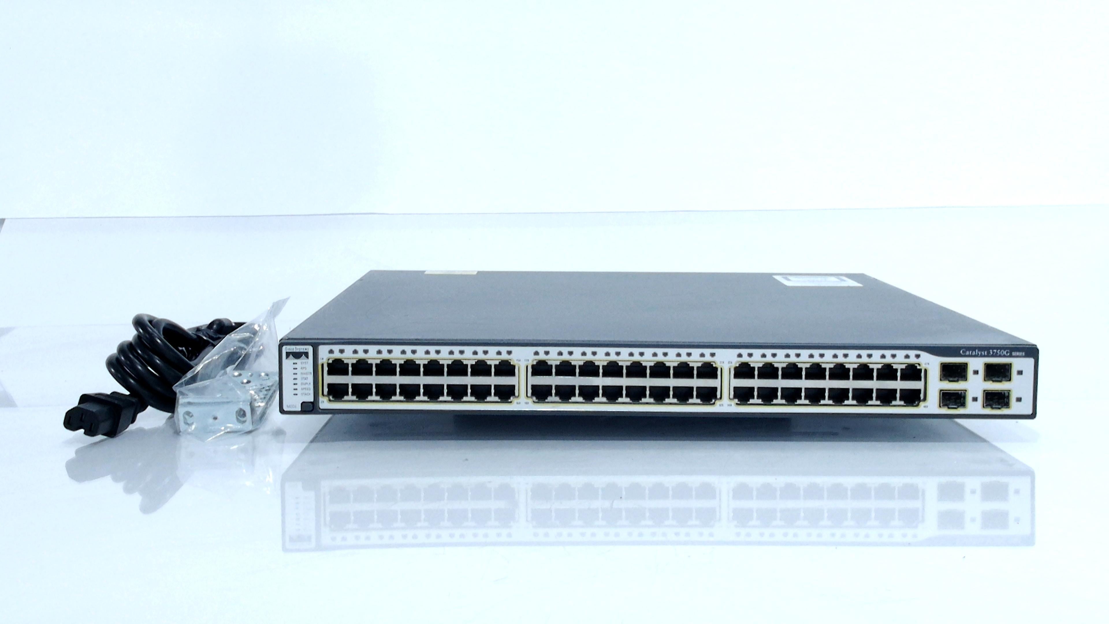 Cisco WS-C3750G-48TS-S 48-Port 100Mbps RJ45 1U Switch, Grey (Refurbished)