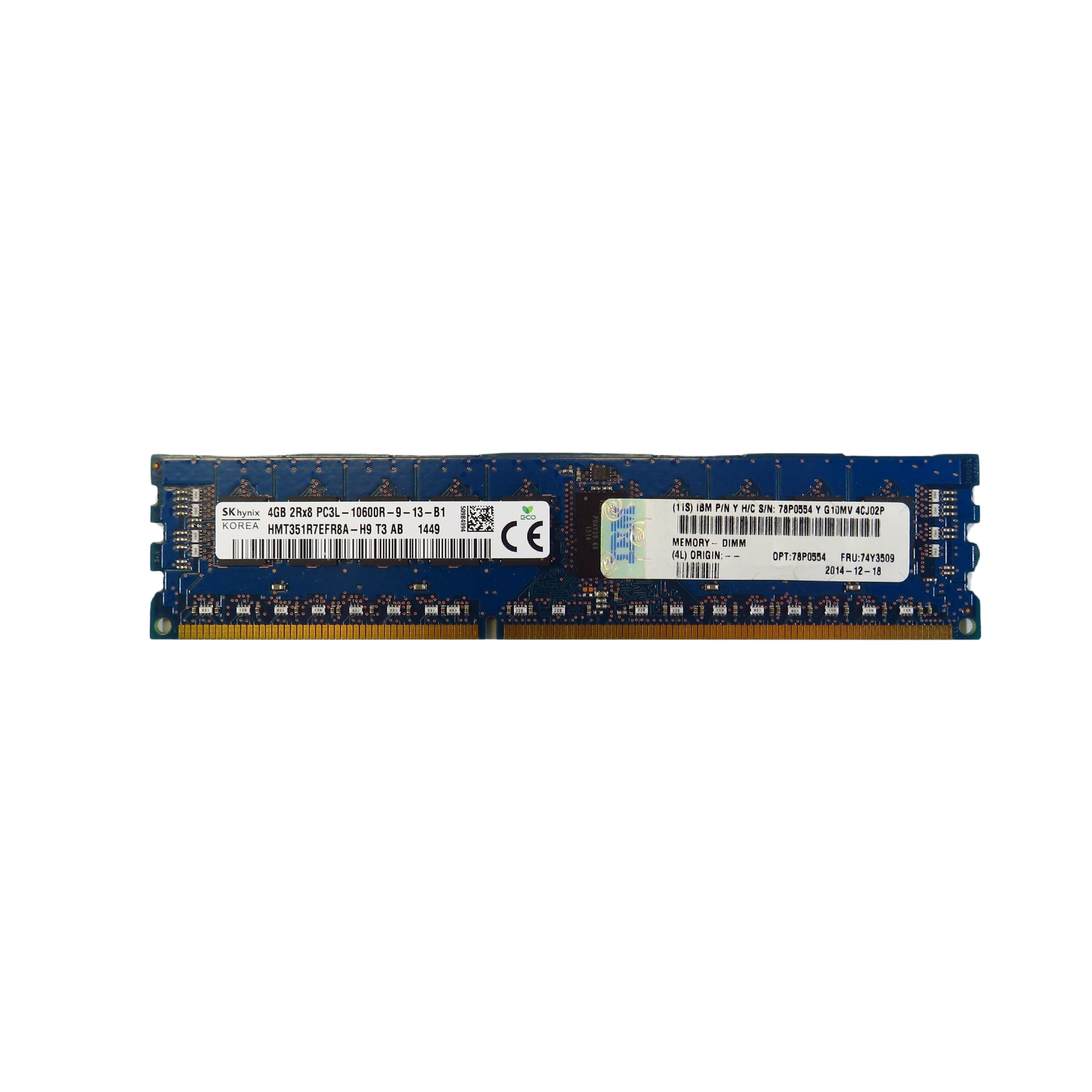 Hynix HMT351R7EFR8A 4GB 2Rx8 PC3L-10600 1333MHz DDR3 Server Memory (Certified Refurbished)