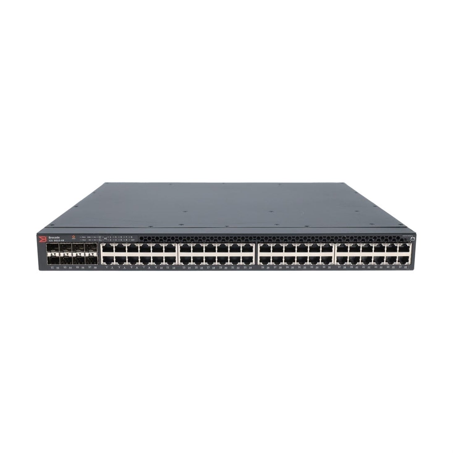 Brocade ICX6610-48-I 48-Port 100Mbps RJ45 1U Specialty Switch, Black (Refurbished)