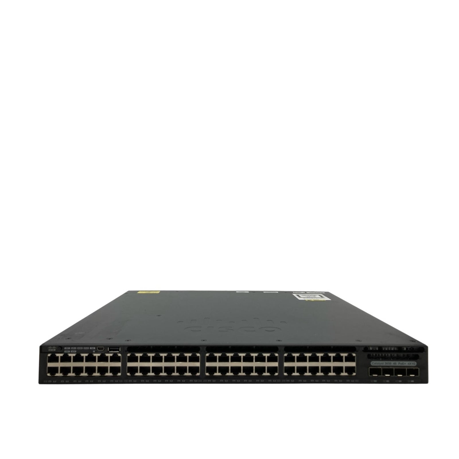 Cisco WS-C3650-48PS-E,USED 52-Port 100Mbps RJ45 1U Switch, Black (Scratch and Dent)