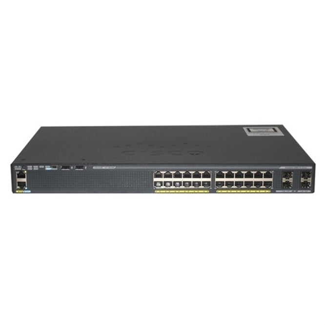 Cisco WS-C2960X-24TS-L++ 24-Port 100Mbps RJ45 1U Specialty Switch, Black (Refurbished)