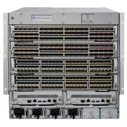 ExtremeNetwork BR-SLX9850-4-BND-DC SLX 9850 4-slot chassis w/ 1 mngt mod 5 fab mod 2 DC (Refurbished)