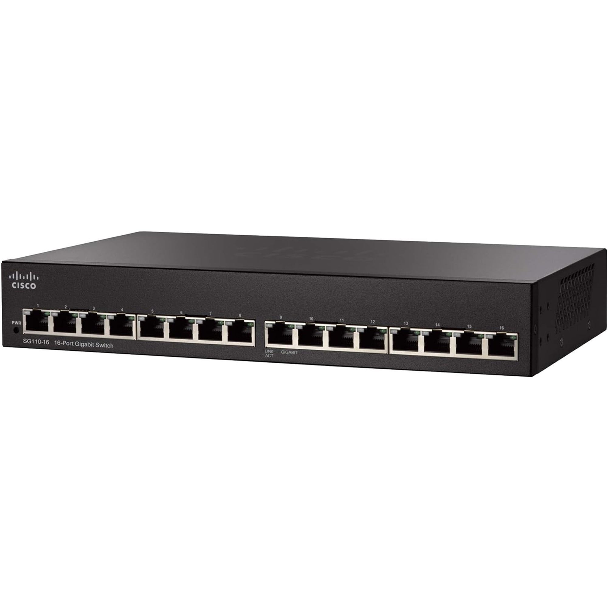 Cisco Wired 16-Port 10/100/1000Mbps Gigabit,Silver (Refurbished) – Inteleca