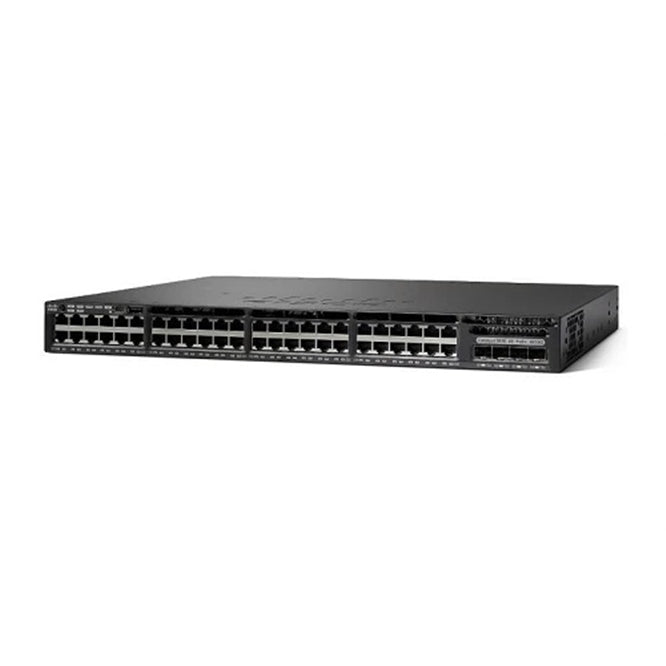 Cisco WS-C3650-48FD-S 48-Port 100Mbps RJ45 Desktop Specialty Switch, Black (Certified Refurbished)