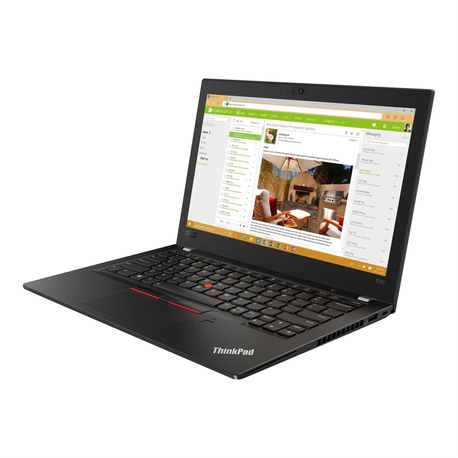 Lenovo ThinkPad X280 12.5" Touch 32GB 512GB SSD Core™ i7-7820HQ 1.7GHz NO OS, Black (Certified Refurbished)