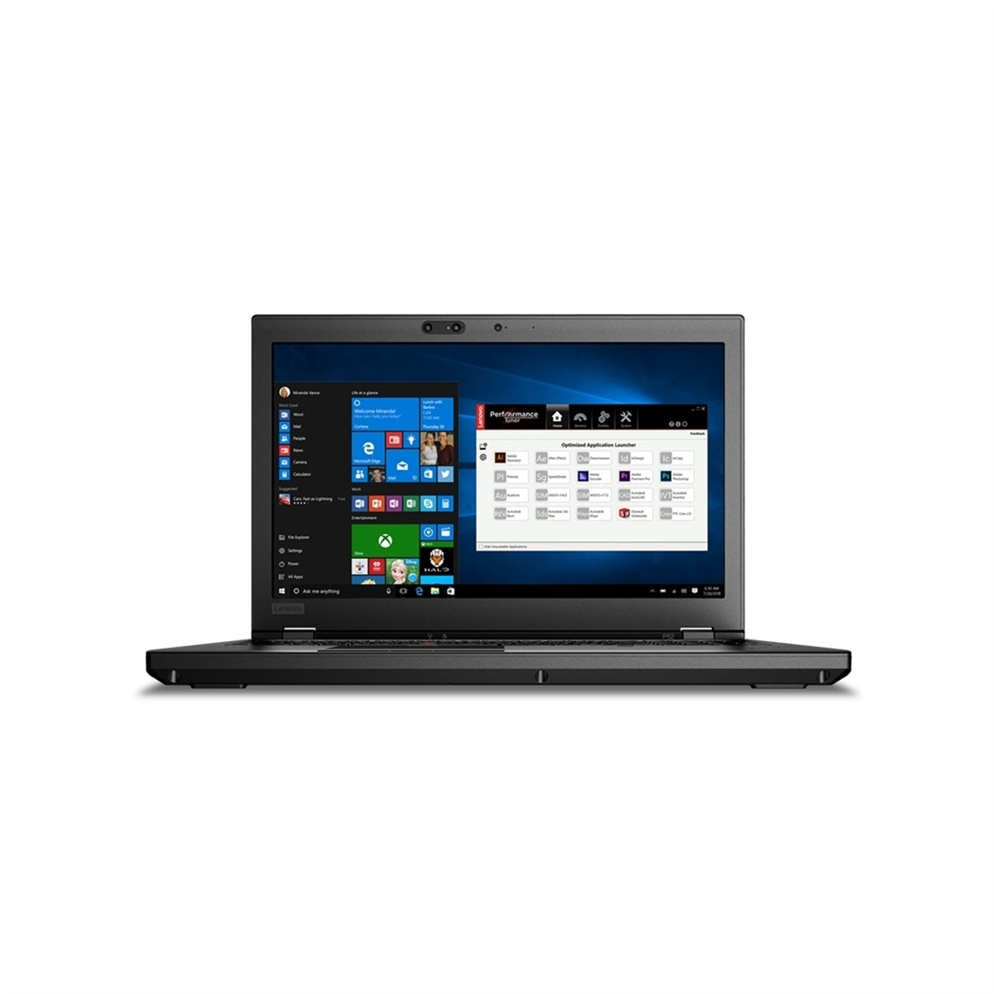 Lenovo ThinkPad P52 Workstation 15.6" 32GB 512GB SSD Core™ i7-8750H 2.2GHz Win10P, Black (Certified Refurbished)