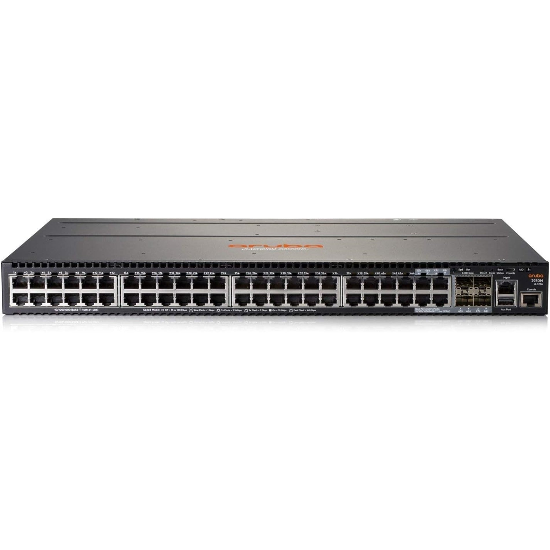 HP JL321A 48-Port WiFi 5 100Mbps RJ45 Desktop Specialty Switch, Black (Refurbished)