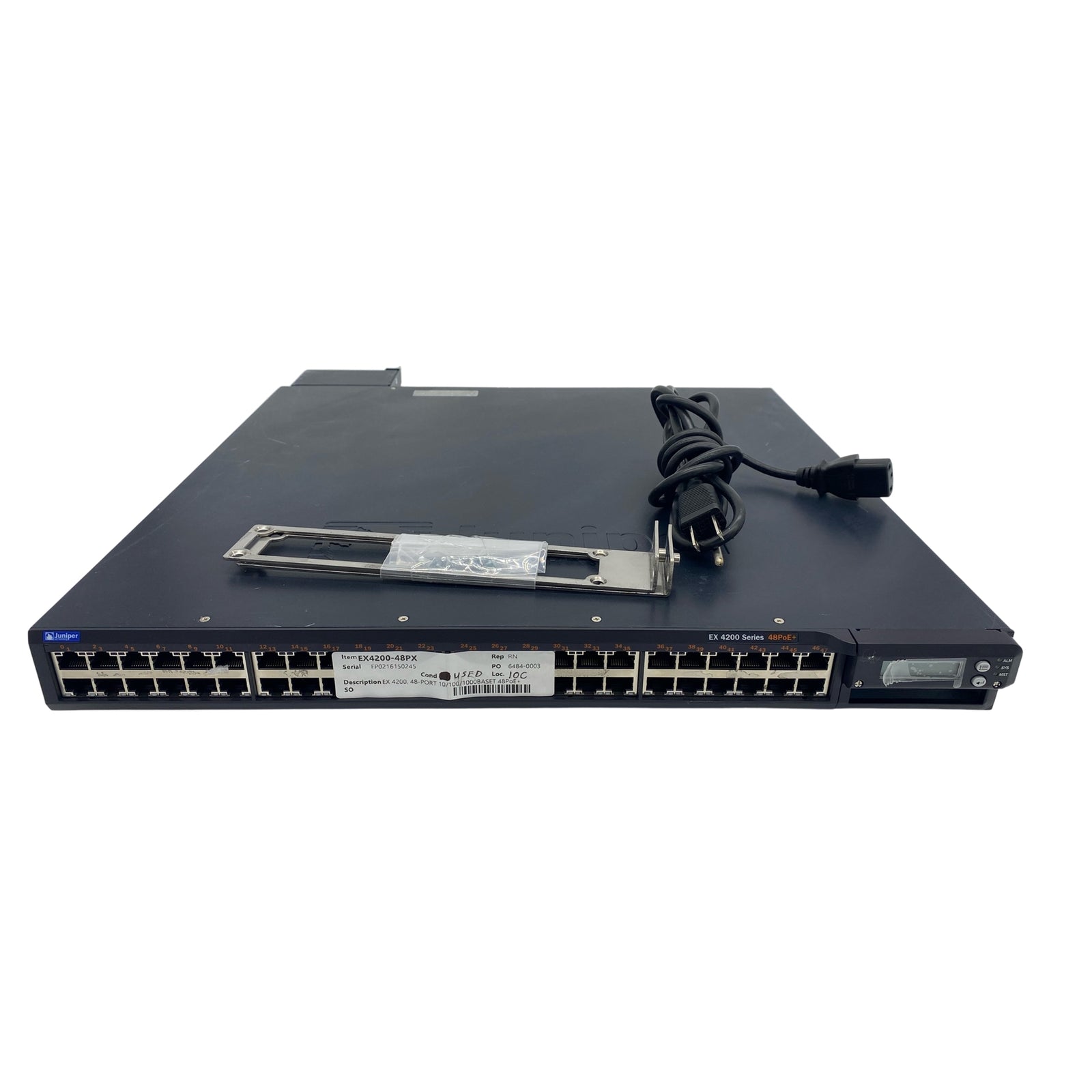 Juniper Networks EX4200-48PX 48-Port WiFi 5 100Mbps RJ45 1U Switch, Black (Refurbished)