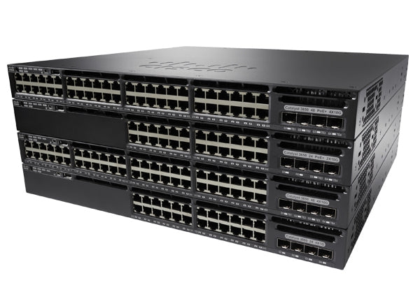 Cisco Catalyst WS-C3650-24PS-E network switch Managed L3 Gigabit Ethernet (10/100/1000) Power over Ethernet (PoE) 1U Black