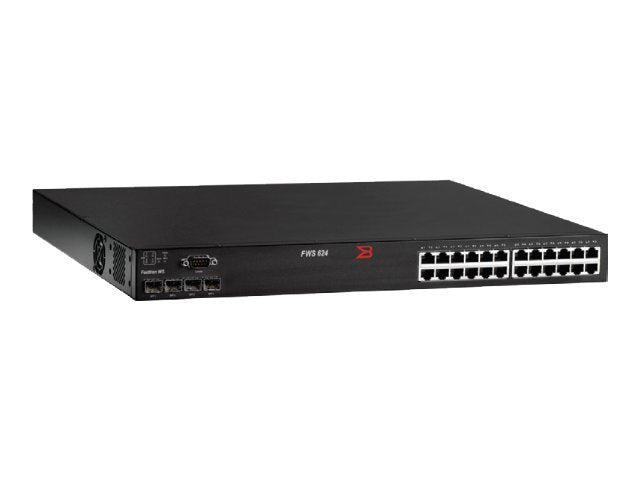 Brocade FWS624G-POE network switch Managed L3 Power over Ethernet (PoE) Black