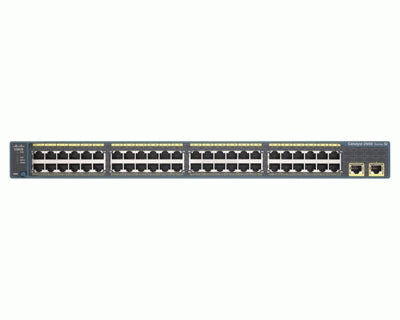 Cisco Catalyst WS-C2960-48TT-S network switch Managed L2 Fast Ethernet (10/100) 1U Black