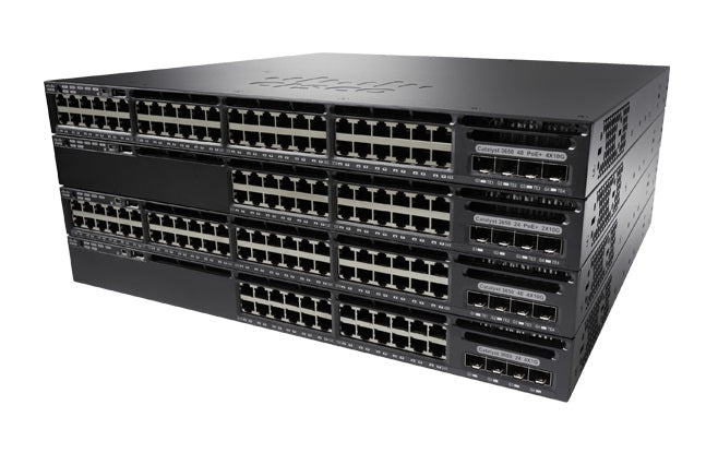 Cisco Catalyst WS-C3650-48PS-L network switch Managed L3 Gigabit Ethernet (10/100/1000) Power over Ethernet (PoE) 1U Black