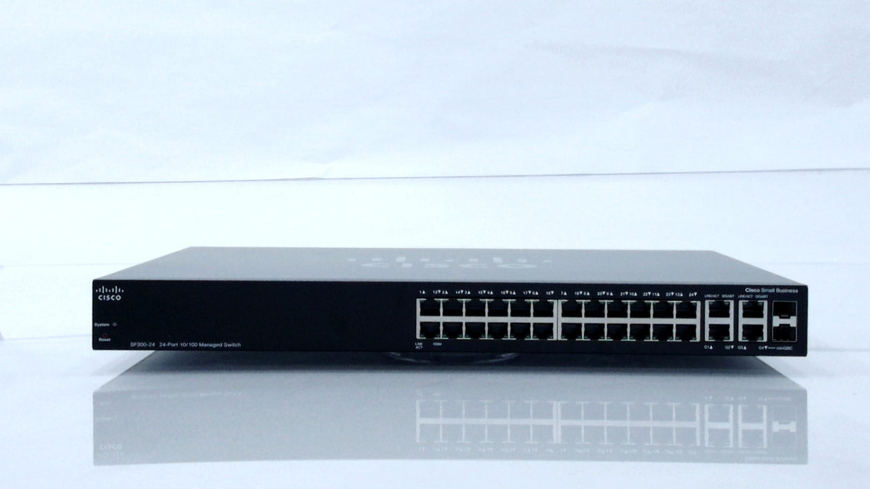CISCO SRW224G4-K9 SF300-24 24pt10/100 Managed Switch With GB Uplinks