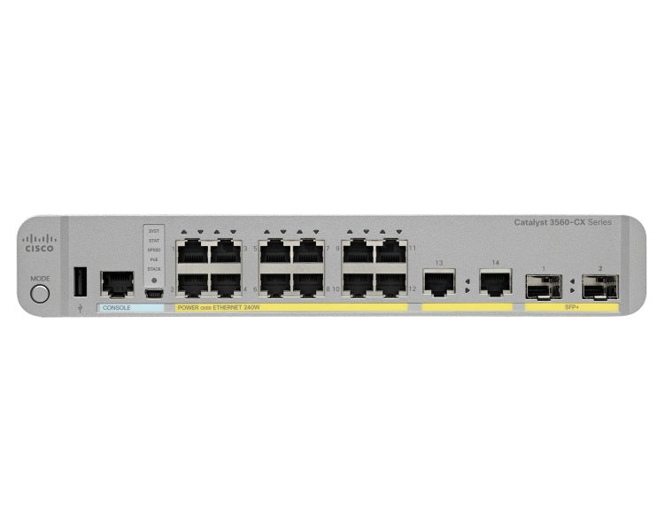 Cisco Catalyst WS-C3560CX-12TC-S network switch Managed L2/L3 Gigabit Ethernet (10/100/1000) Grey, White